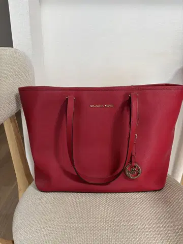 MICHAEL KORS 레드 토트백