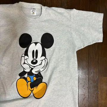 90s 디즈니 Disney 미키 T셔츠 XL 파랑 빵 빈티지