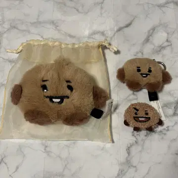 BTS BT21 SHOOKY 봉제 인형 키링 클립 세트