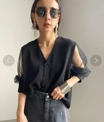 Ameri 2WAY DOT SLEEVE BLOUSE vintage