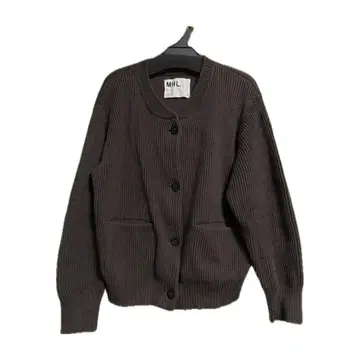 MHL. 코튼 가디건 다크 브라운 사이즈 II