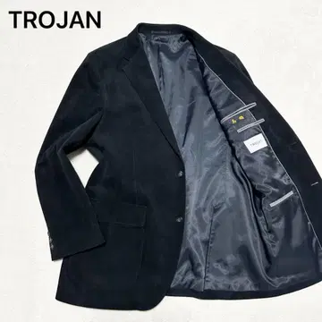 새상품급 TROJAN 앤컨 벨로아 테일러드 자켓 블랙 L 상당 105
