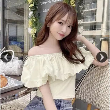 펄 오프숄더 상의