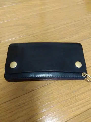 도치기 가죽 롱 트래커 지갑