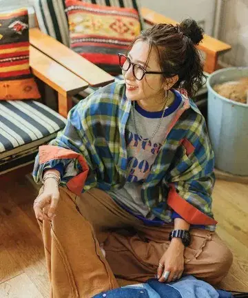 [be with M] 미사요 컬러풀 체크 셔츠