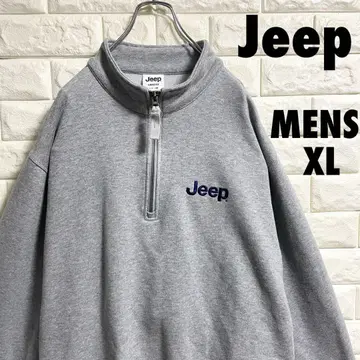 Jeep 지프 하프 지퍼 맨투맨 트레이닝복 자수 로고 남성용 XL 사이즈