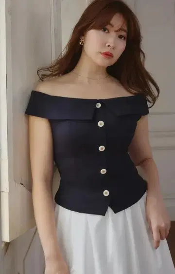 [ Her lip to ] Ponte 오프숄더 탑 S 사이즈