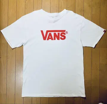 VANS 로고 프린트 T셔츠 화이트 XL 55cm