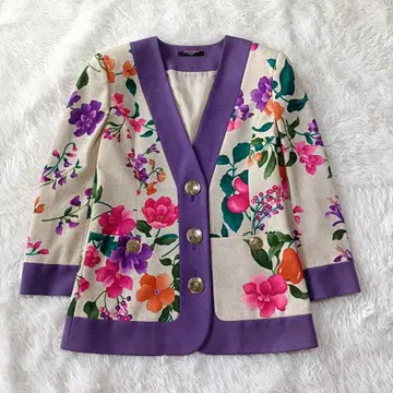 새상품급 LEONARD 레오나르 울 자켓 가디건 튜닉 기장