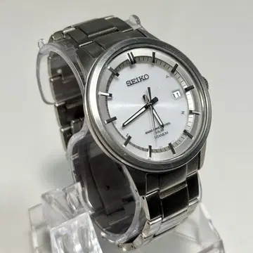 SEIKO SPIRIT 티타늄 솔라 전파 7B24-0AZ0 화이트 다이얼