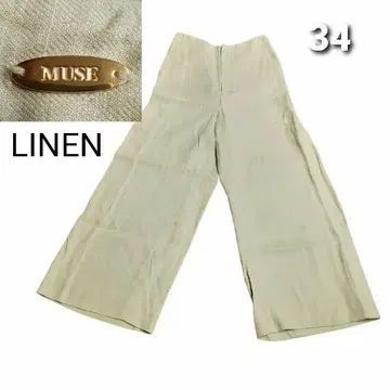 MUSE de Deuxieme Classe 린넨 트윌 와이드 팬츠 34