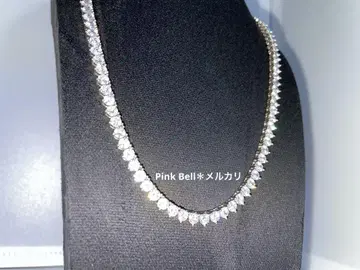 큐빅 지르코니아 목걸이 사이드 스토퍼 55cm