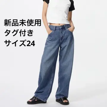 [ 새상품 ] 유니클로 UNIQLO 배기 커브 청바지 24
