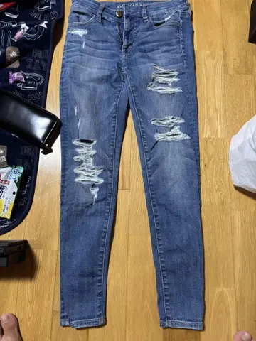 아메리칸 이글 | 데미지 제깅스 us2 숏 스키니 데님