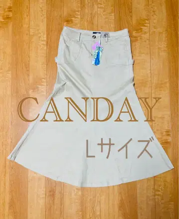 CANDAY 플레어 스커트 L 사이즈 베이지