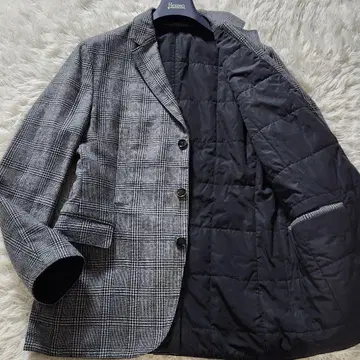 컨디션 최상 HUGO BOSS 자켓 글렌체크 충전솜 퀼팅