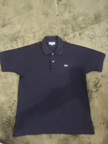LACOSTE 블랙 피케 셔츠 US M