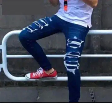 AMERICAN EAGLE 스키니 데님 데미지