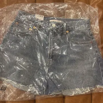 MOUSSY CUTOFF 블루 데님 숏팬츠 M