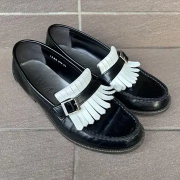 하루타 HARUTA 오사카 루쿠아점 한정판 프린지 블랙 로퍼