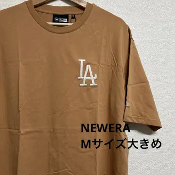 [새상품] NEW ERA LA 자수 T셔츠 로고 포함 M사이즈 빅 오렌지