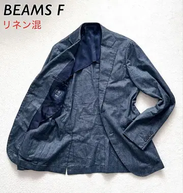 [ 새상품급 ] 빔즈 F 테일러드 자켓 샴브레이 네이비 린넨 현행