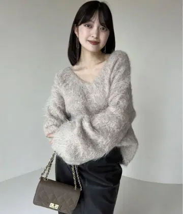 anuans 아뉴앙스 수리 알파카 니트 풀오버
