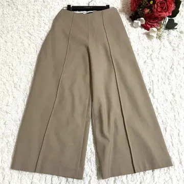 컨디션 최상 FOXEY 워셔블 가을 와이드 팬츠 그레이지 40