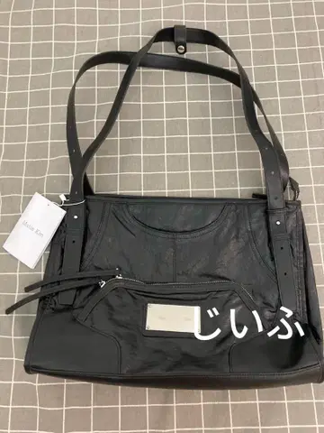 마뗑킴 블랙 가죽 숄더백