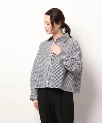 에카 소포 깅엄 체크 셋업 블랙
