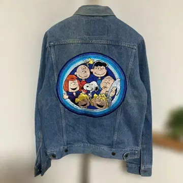 80s 90s PEANUTS 피넛 데님 자켓 USA제