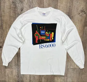 90'S IBM 'RS/6000' 롱T 화이트 데드스탁 레어