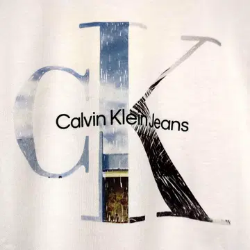 택 포함 새상품 미사용 CK 캘빈클라인 반팔 T셔츠 화이트