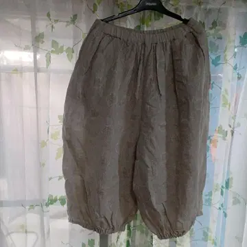 린넨풍 벌룬 팬츠 그레이