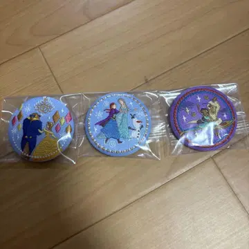 디즈니 자수 캔뱃지 3개 세트