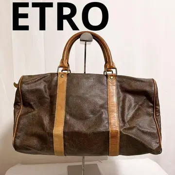 165 ETRO 에트로 미니 보스턴 백 페이즐리 브라운 올 패턴