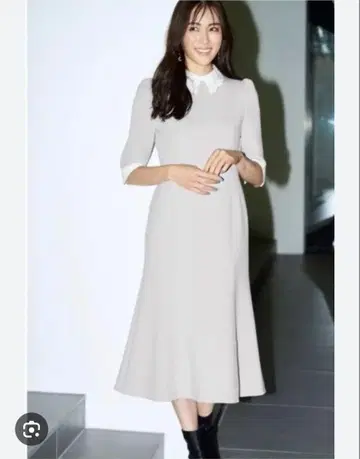 셀포드 자수 칼라 분또 원피스 34