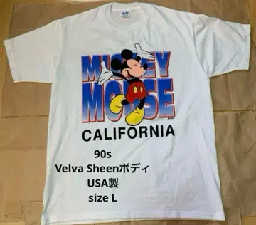 90s 미키마우스 T셔츠 Velva Sheen USA제 Disney