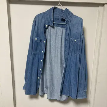 데님 긴팔 셔츠