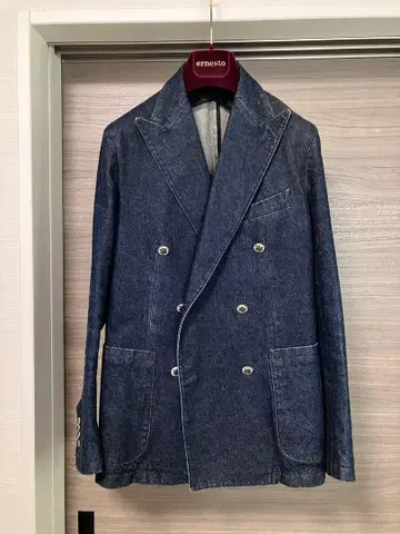 딸리아또레 (TAGLIATORE) 데님 더블 브레스트 자켓