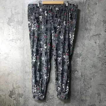 Y6033 구제 의류 패턴 팬츠 파자마 팬츠 그레이 90s Y2K