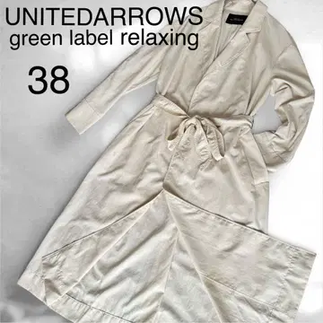 UNITED ARROWS 나일론 38 아이보리 롱 코트 트렌치