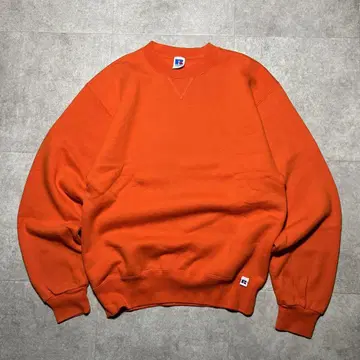 00s 러셀 맨투맨 에드윈기 USA 이행기 오렌지 M