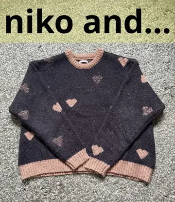 niko and - 하트 자카드 니트 풀오버