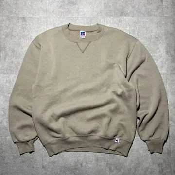 90s 러셀 USA 맨투맨 베이지 M