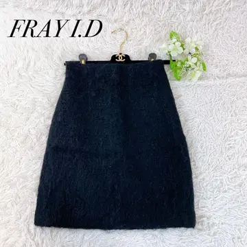 컨디션 최상 FRAY I.D 프레이 아이디 스커트 미니 스커트 모헤어