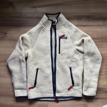 patagonia 플리스 자켓 크림색 레트로 파일 자켓