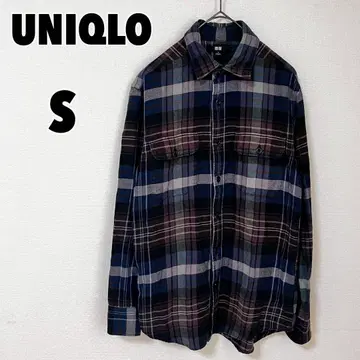 UNIQLO 유니클로 (S) 체크 무늬 플란넬 셔츠