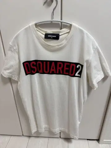 DSQUARED2 화이트 로고 T셔츠 XS