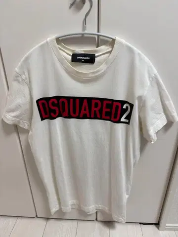 DSQUARED2 화이트 로고 T셔츠 XS
